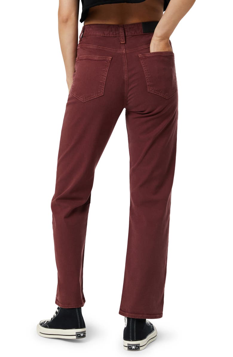 Mavi Jeans Shelia High Waist Relaxed Straight Leg Twill Pants, Alternate, color, Port Luxe Twill