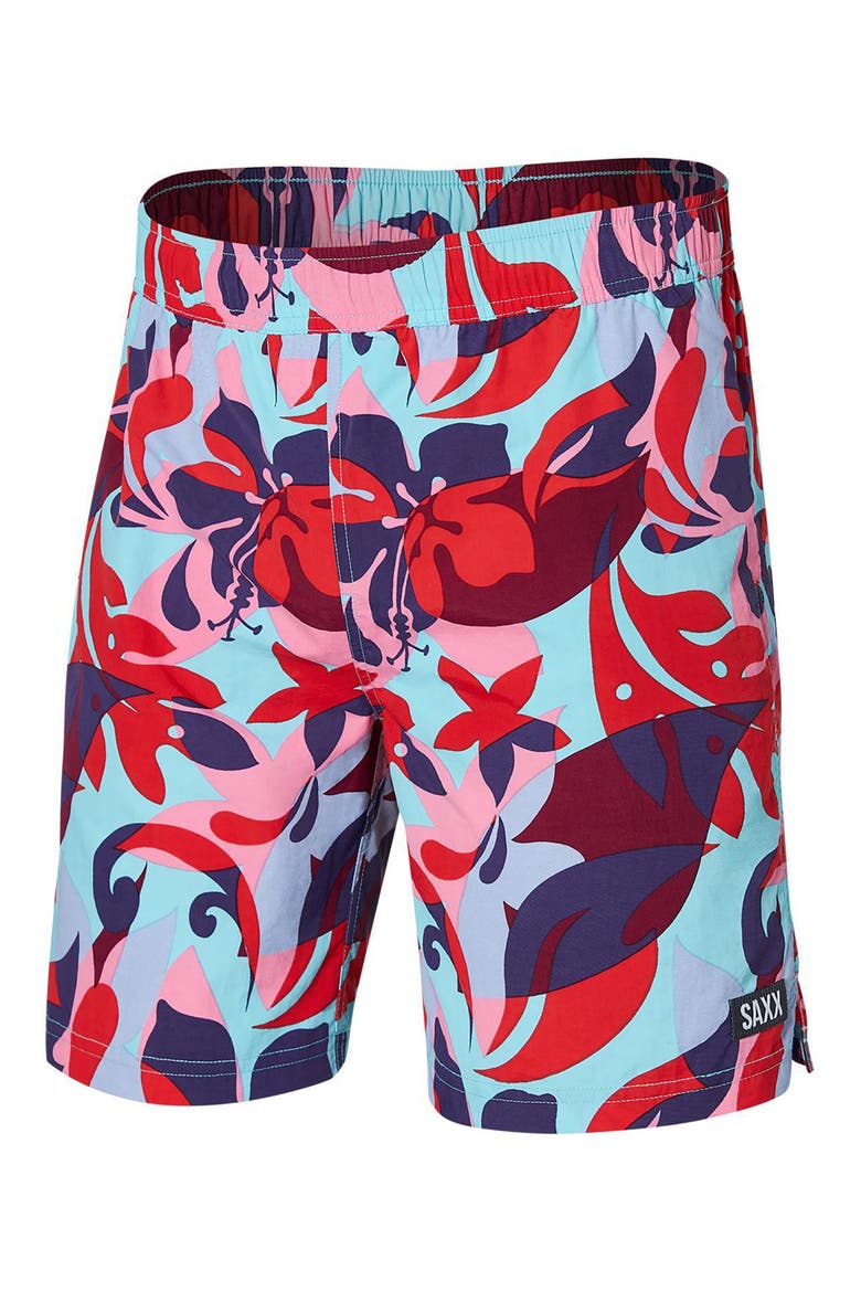 Go Coastal 2N1 7-Inch Swim Shorts, Alternate, color, TROPICAL LENS-MULTI