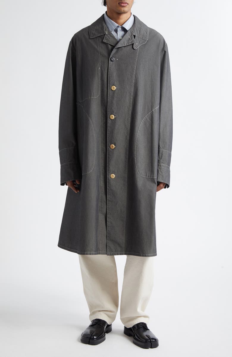 Maison Margiela Longline Cotton Coat, Main, color, 