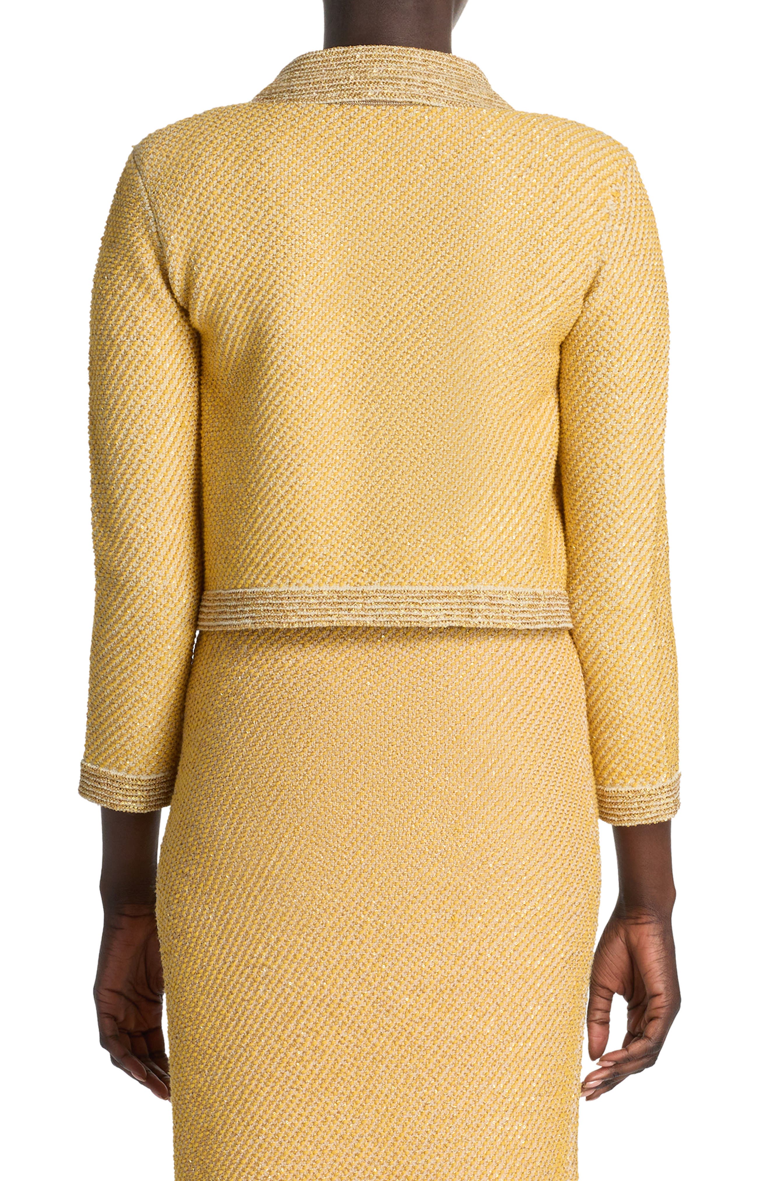 Sequin Twill Knit Jacket - image 2