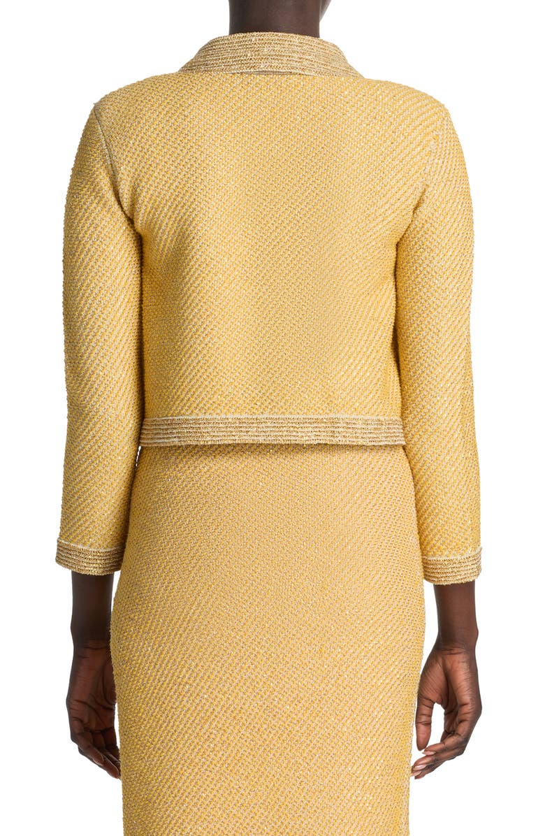 ST. JOHN Sequin Twill Knit Jacket, Alternate, color, 