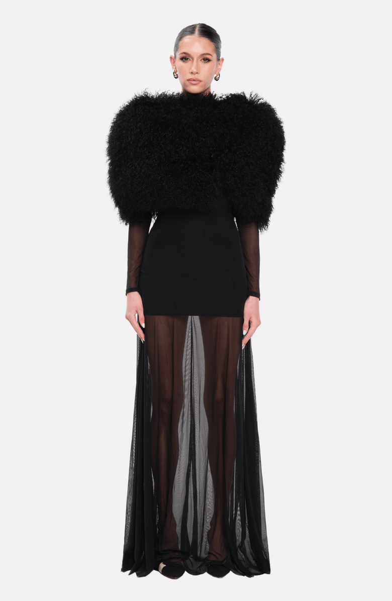 OW Collection KYA Maxi Dress, Alternate, color, Black