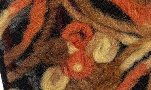 Marcus Adler Flower Print Knit Touchscreen Compatible Gloves In Brown