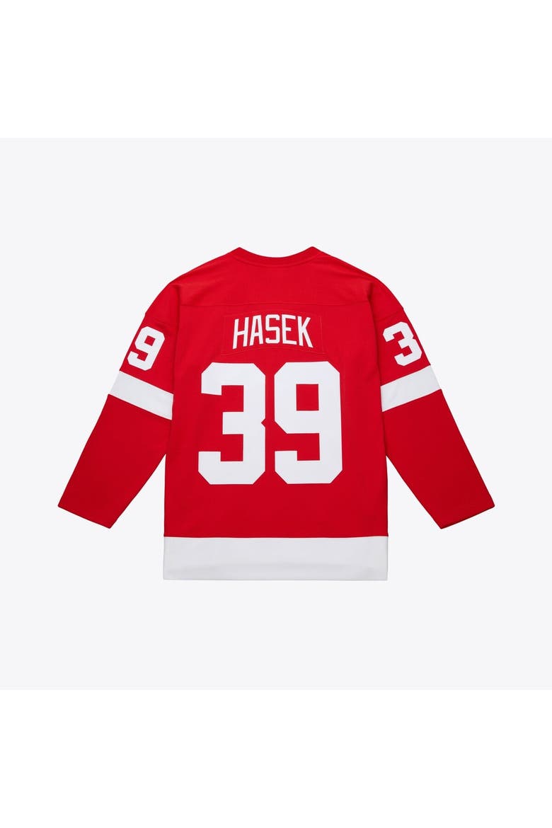Men's Mitchell & Ness Dominik Hasek Red Detroit Red Wings 2007-08 Power Play Jersey, Alternate, color, Red