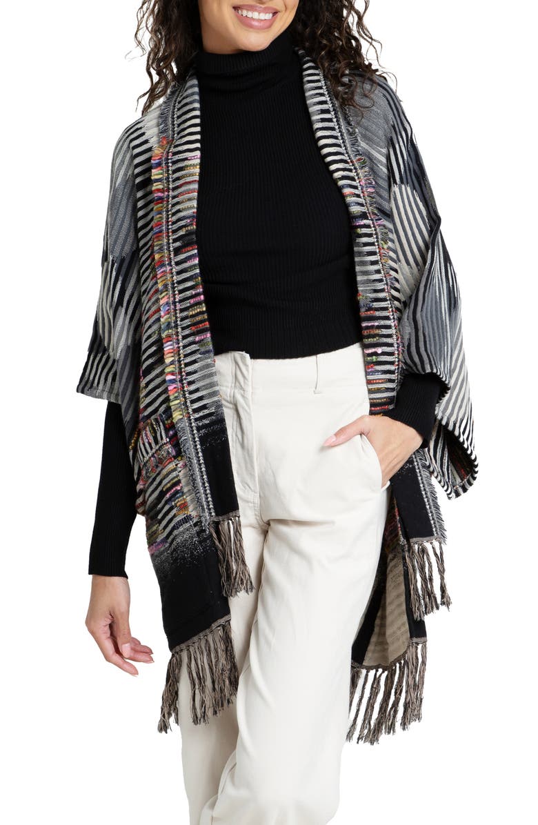 SAACHI Fringe Longline Ruana, Main, color, 