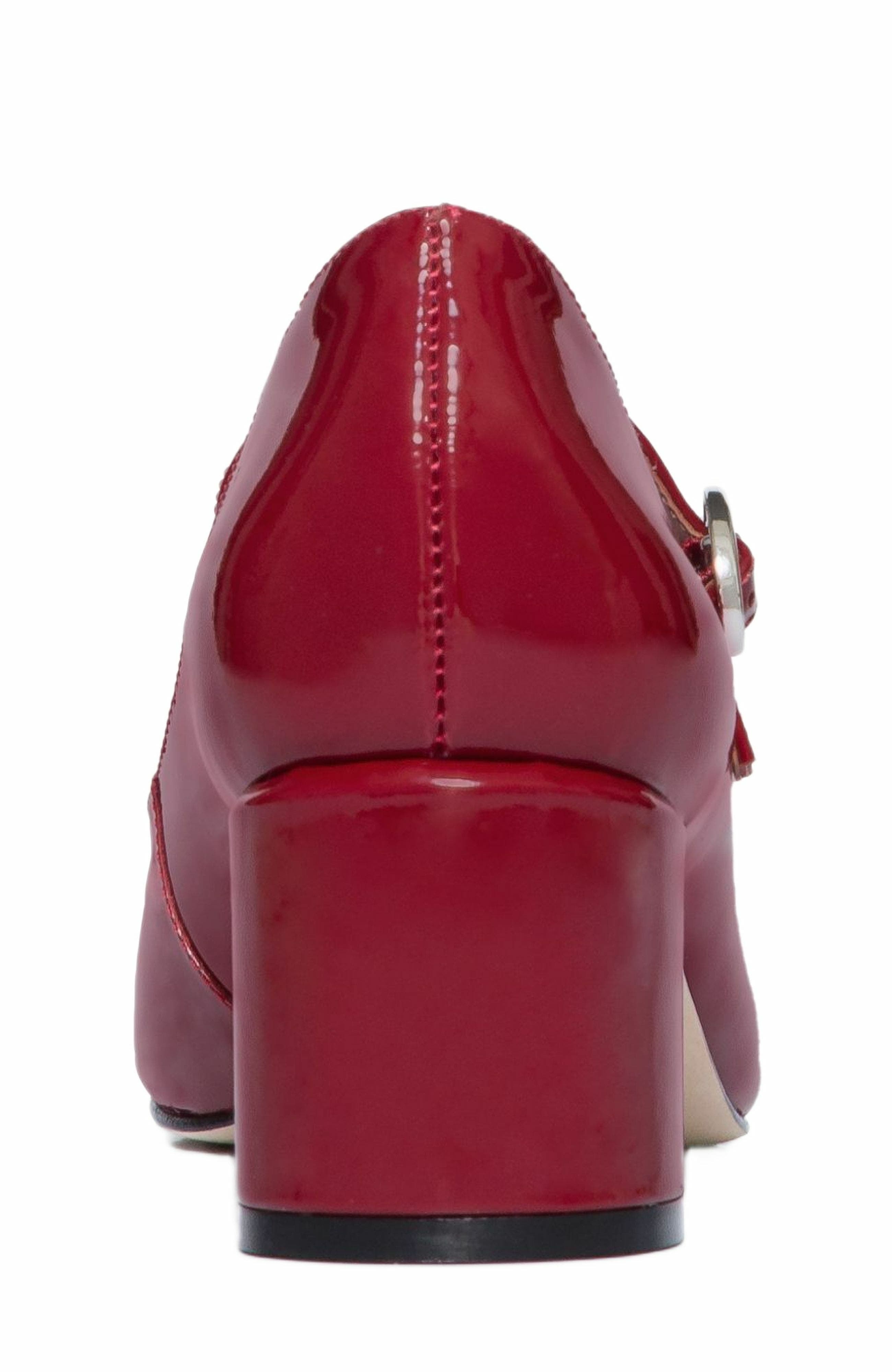 Ancona Block Heel Mary Jane, Alternate, color, DARK RED