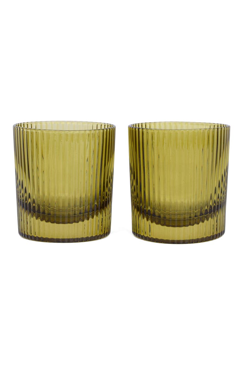 Scout Lowball Glass Set, Main, color, OLIVE