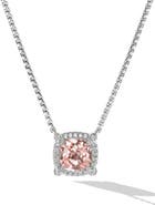 David Yurman Petite Chatelaine Pavé Bezel Pendant Necklace in Sterling Silver