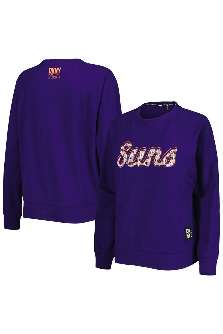Women's DKNY Sport Purple Phoenix Suns Regina Raglan Pullover Sweatshirt, Alternate, color, Purple