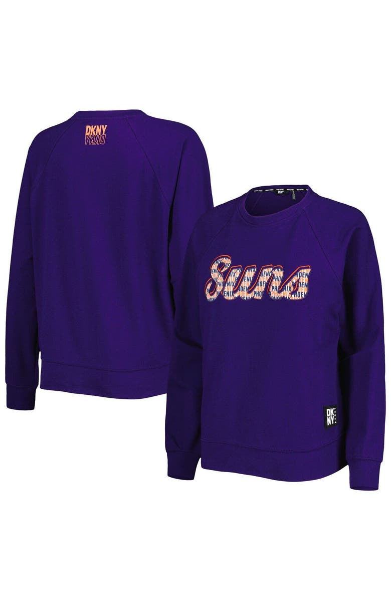 DKNY SPORT Women's DKNY Sport Purple Phoenix Suns Regina Raglan Pullover Sweatshirt, Alternate, color, Purple