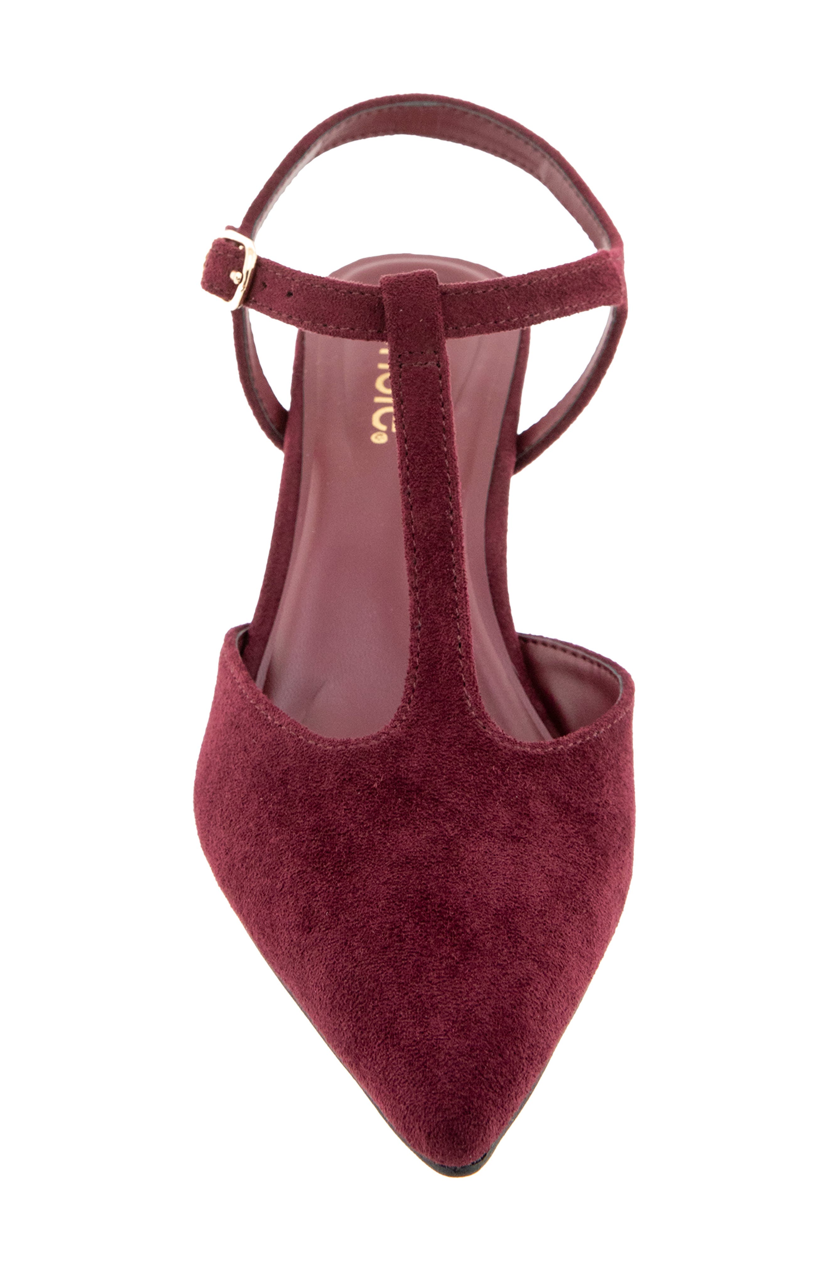 Odessa T-Strap Pump, Alternate, color, WINE