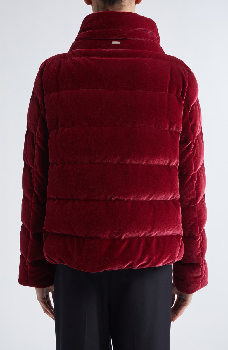Herno Stretch Velvet Down Puffer Jacket, Alternate, color, Bordeaux