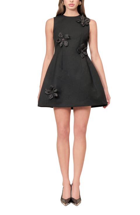 Loretta Floral Appliqué Minidress