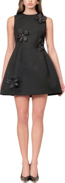 MAUDE CLUB Loretta Floral Appliqué Minidress