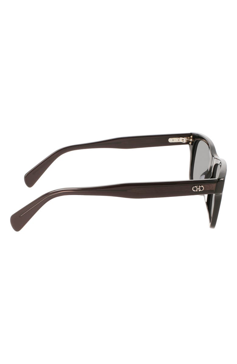 FERRAGAMO Gancini 54mm Rectangular Sunglasses, Alternate, color, 
