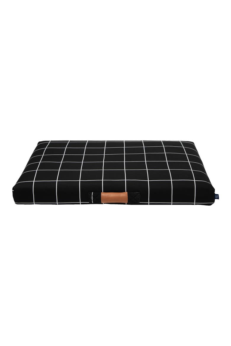 Grid Print Dog Bed, Alternate, color, BLACK