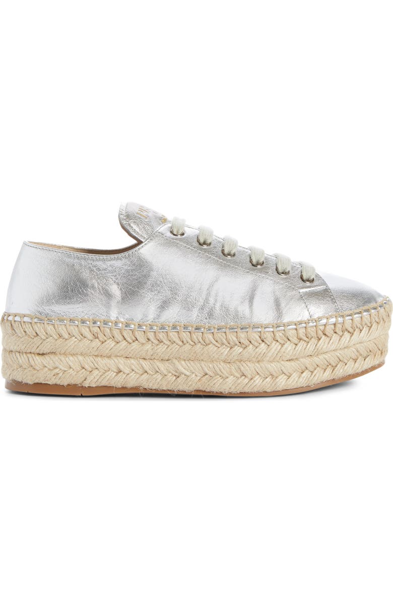 Prada Platform Espadrille Sneaker, Alternate, color,