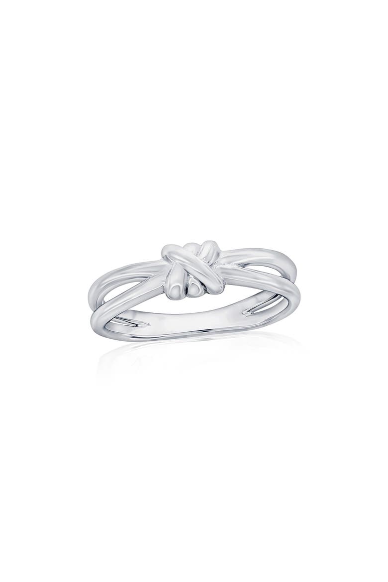 Knot Textured Ring, Main, color, SILVER
