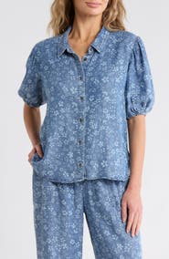 Splendid Indigo Button-Up Shirt