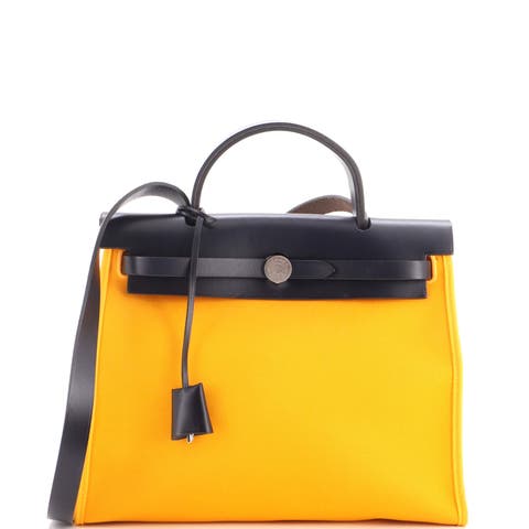 Herbag Zip Verso Leather and Toile 31