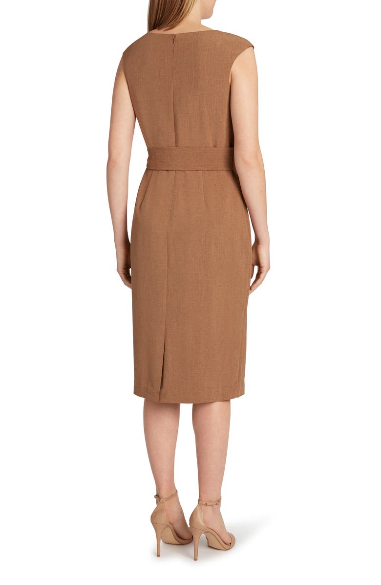Tahari Stretch Midi Sheath Dress, Alternate, color, 