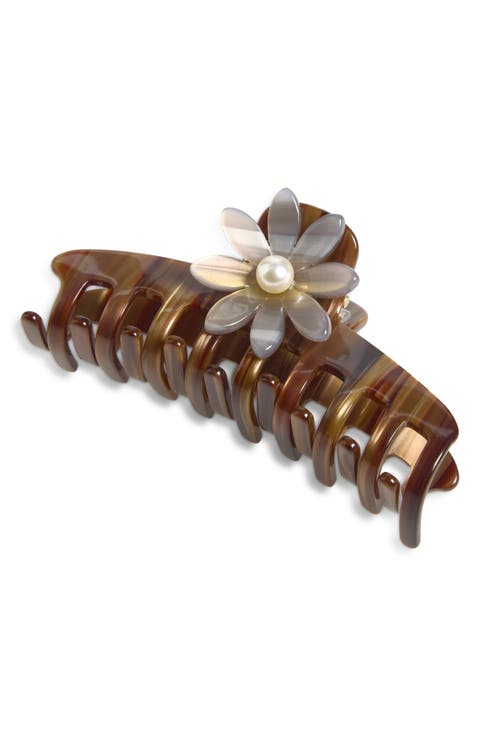 Petunia Faux Pearl Claw Clip