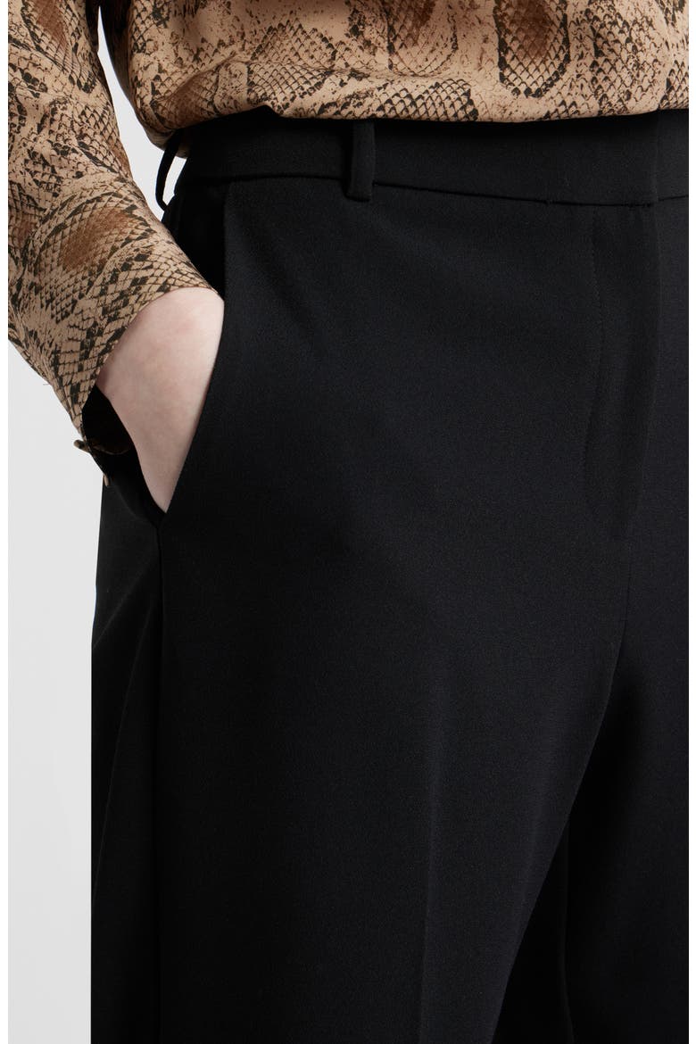 Gloria Crepe Ankle Pants, Alternate, color, BLACK