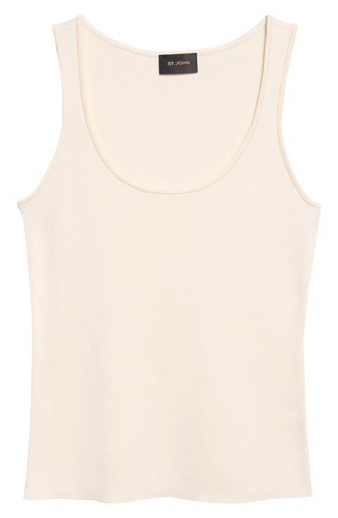 Silk and Cotton Knit Tank Top