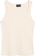 ST. JOHN Silk and Cotton Knit Tank Top