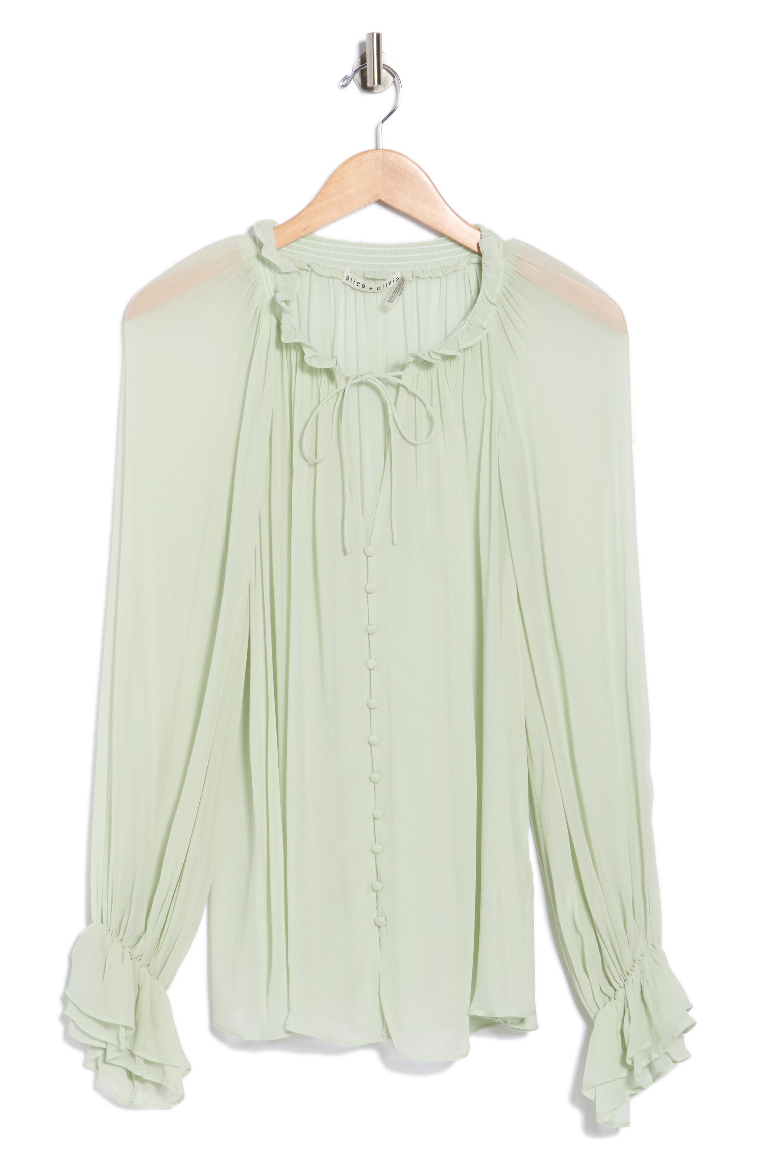 Alice + Olivia Josephine Tie Neck Top