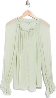 Alice + Olivia Josephine Tie Neck Top