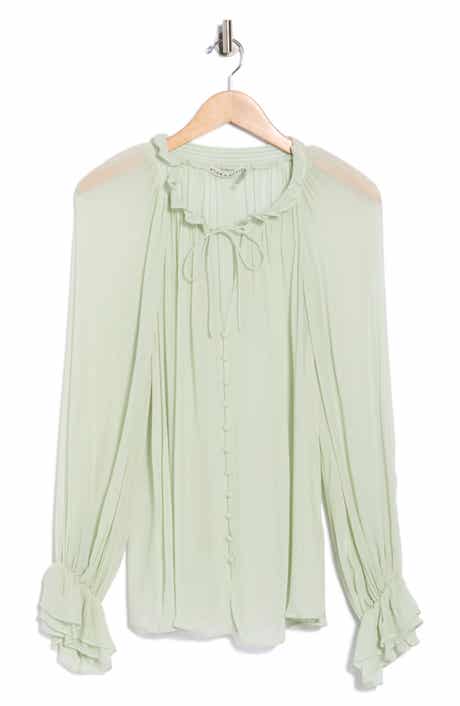 Alice + Olivia Josephine Tie Neck Top