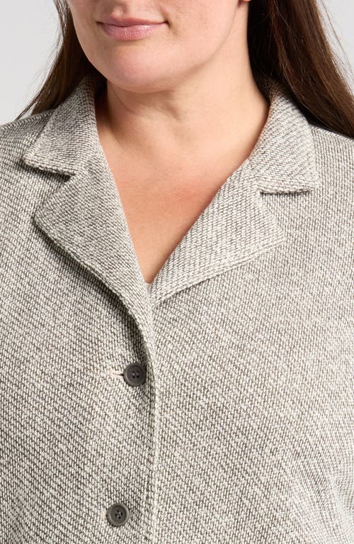 Eileen Fisher Organic Cotton Blazer In Ash