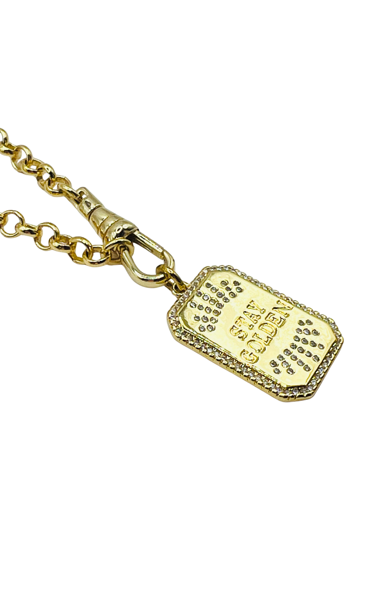 HOLST+LEE Stay Golden Charm Necklace, Alternate, color, Gold