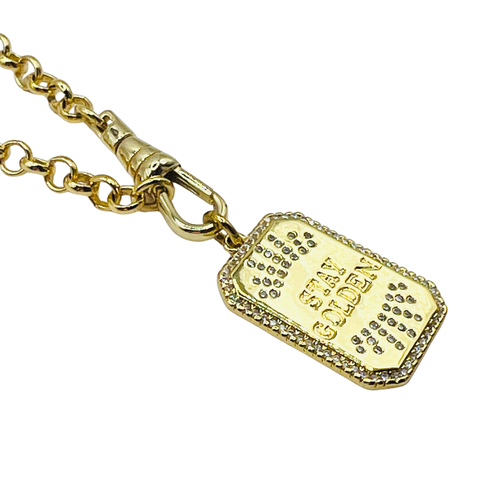 Holst + Lee Holst+lee Stay Golden Charm Necklace In Gold