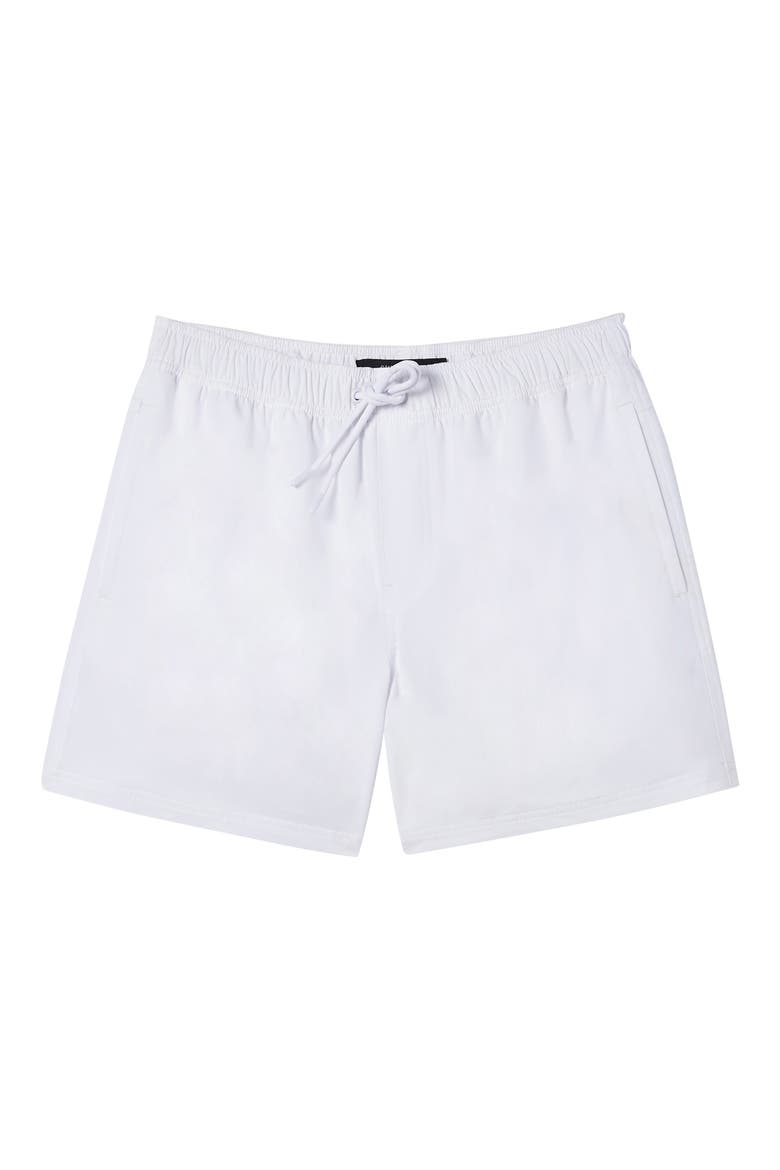 Stretch Swim Shorts, Alternate, color, WHITE