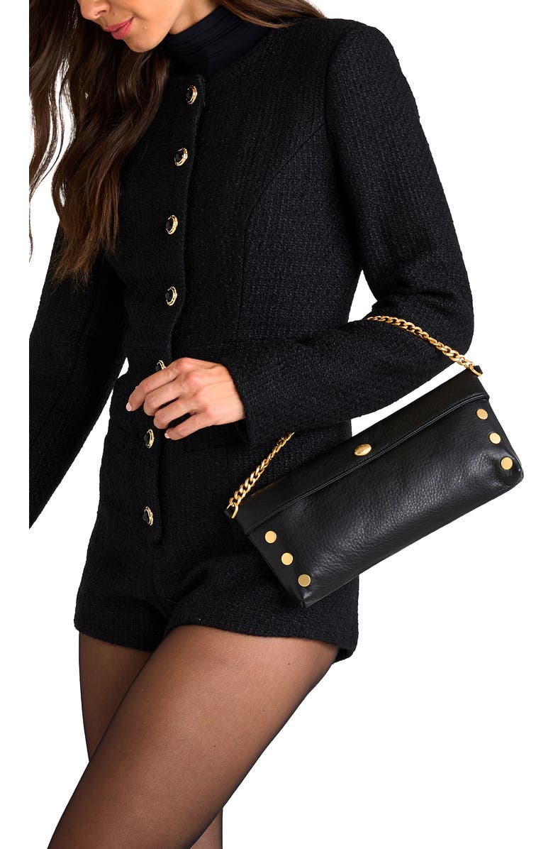 HAMMITT Invitation Clutch, Alternate, color, Black/ Brushed Gold