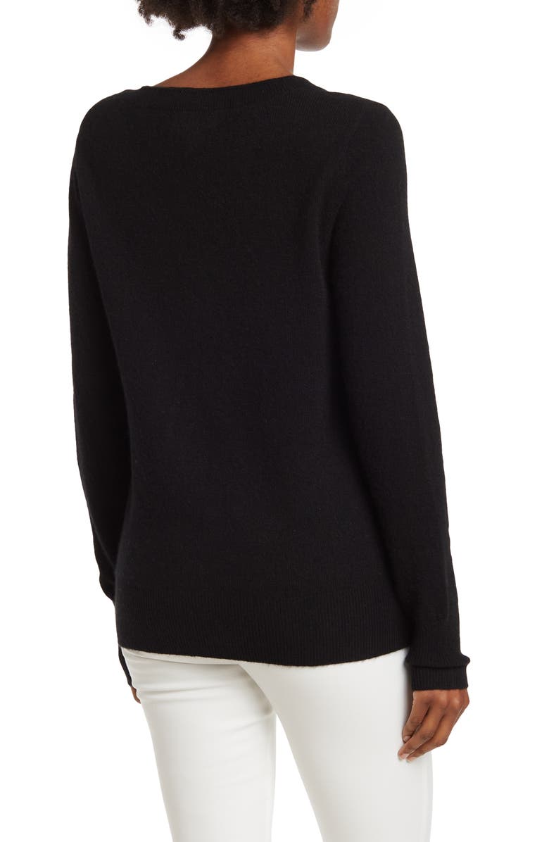 Magaschoni V-Neck Cashmere Sweater, Alternate, color,