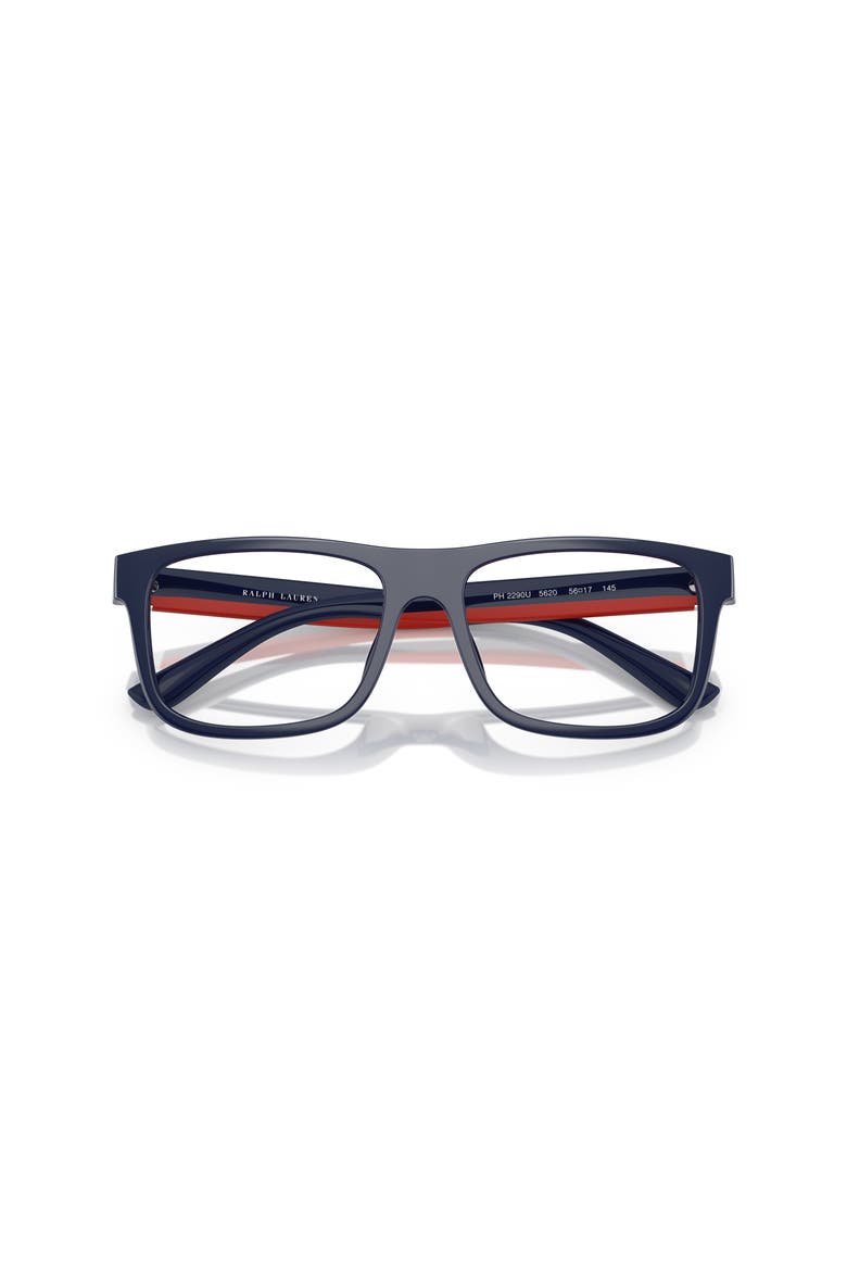 56mm Rectangle optical glasses, Alternate, color, Blue