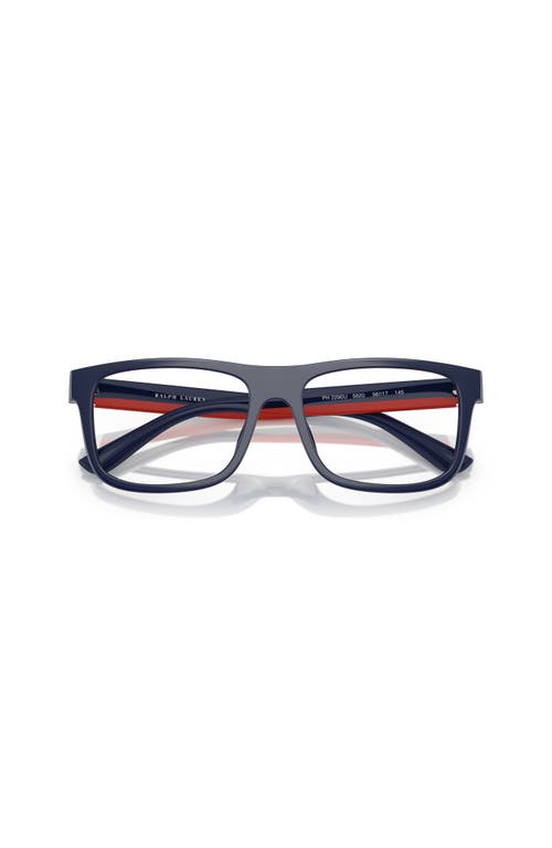 Polo Ralph Lauren 54mm Rectangle Optical Glasses In Blue