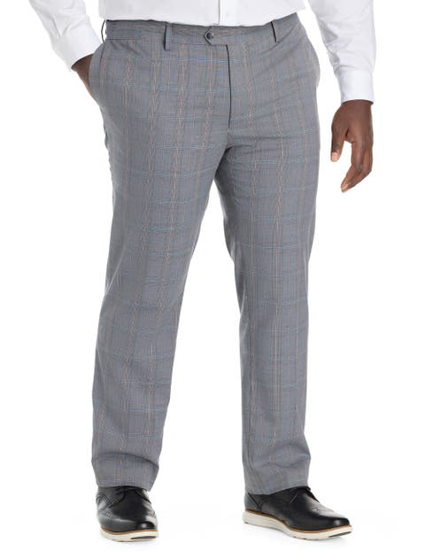 Big & Tall  Waist-Relaxer Plaid Dress Pants