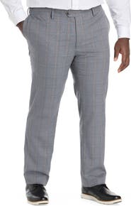Oak Hill by DXL Big & Tall  Waist-Relaxer Plaid Dress Pants