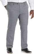 Oak Hill by DXL Big & Tall Waist-Relaxer Plaid Dress Pants