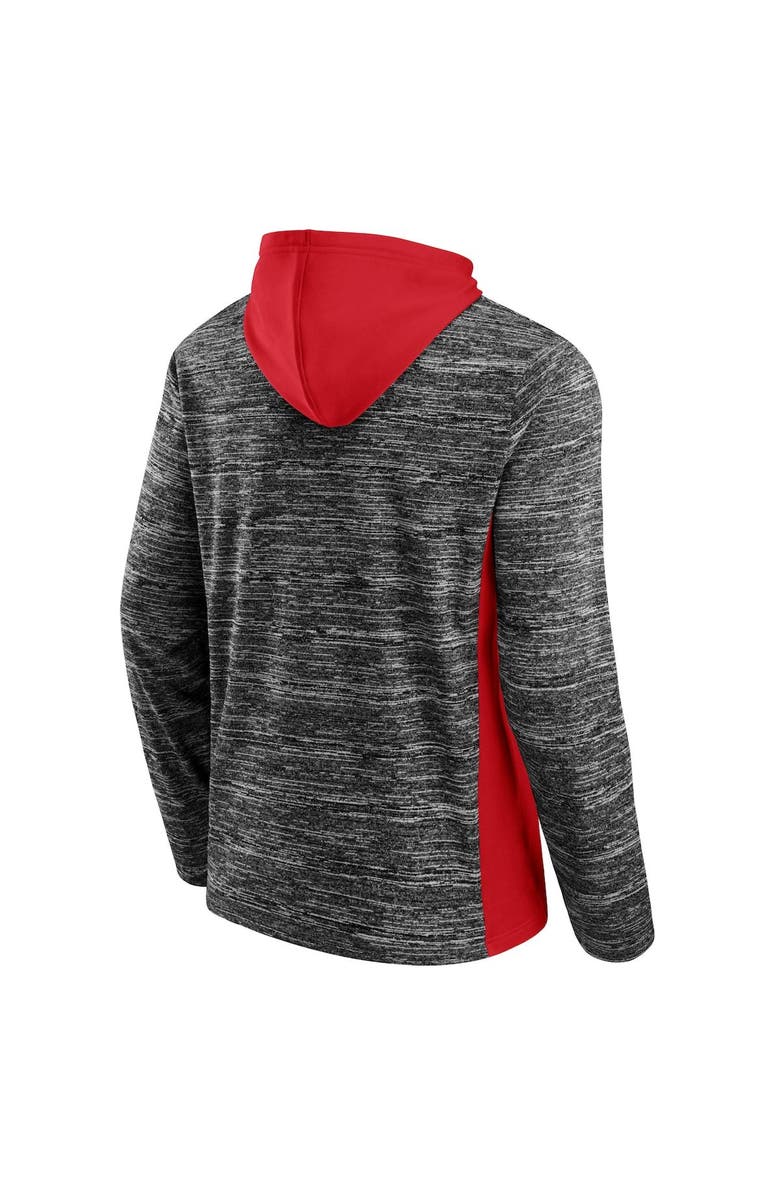 FANATICS Men's Fanatics Branded Heathered Charcoal LA Clippers Instant Replay Colorblocked Pullover Hoodie, Alternate, color, Heather Charcoal