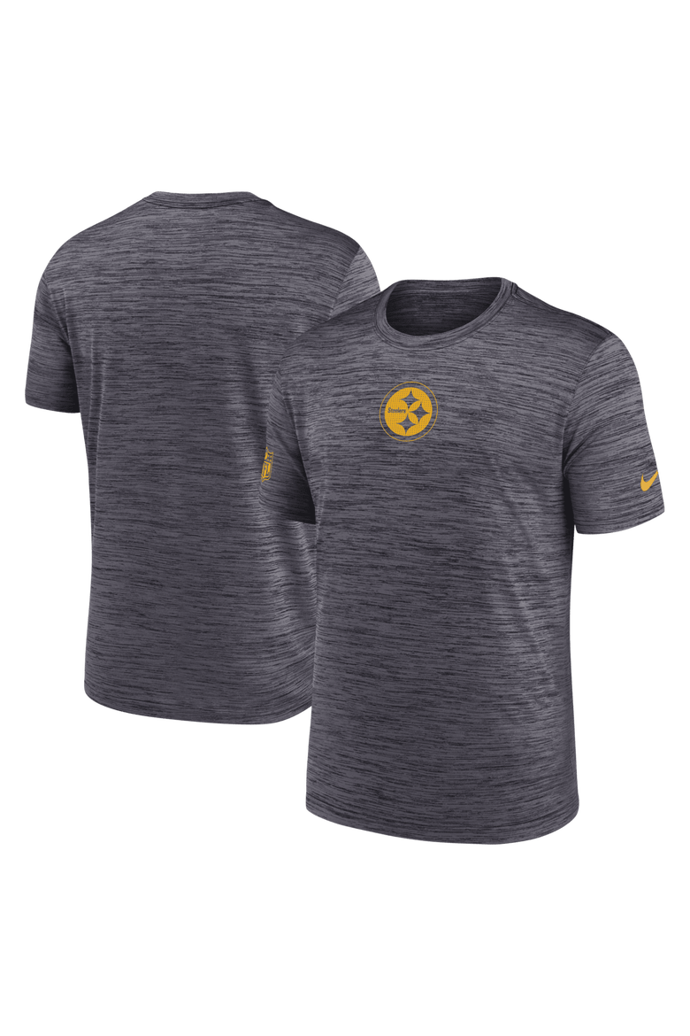 Men's Nike Black Pittsburgh Steelers Big & Tall Sideline Velocity Performance T-Shirt, Alternate, color, Black