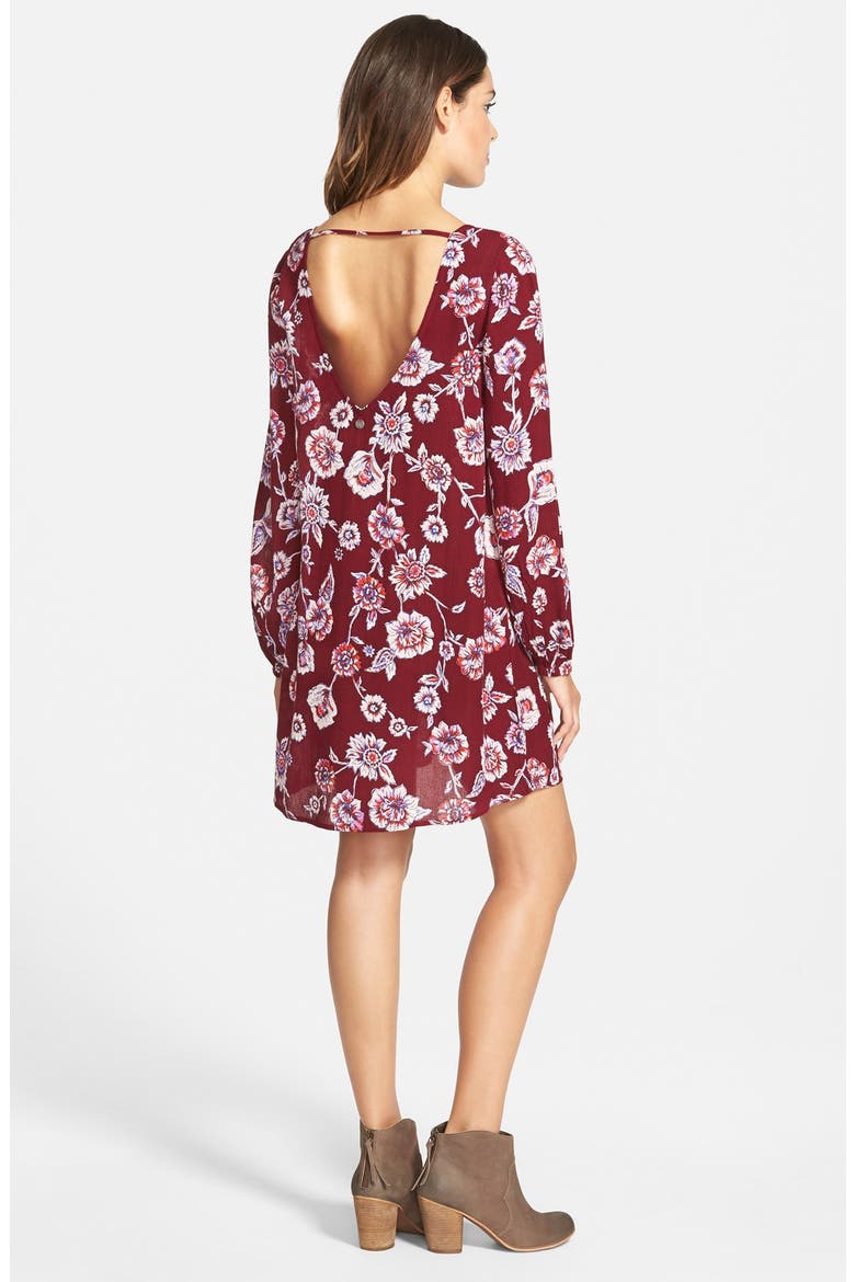 'Heart Strayed' Trapeze Dress, Alternate, color, BLACK CHERRY