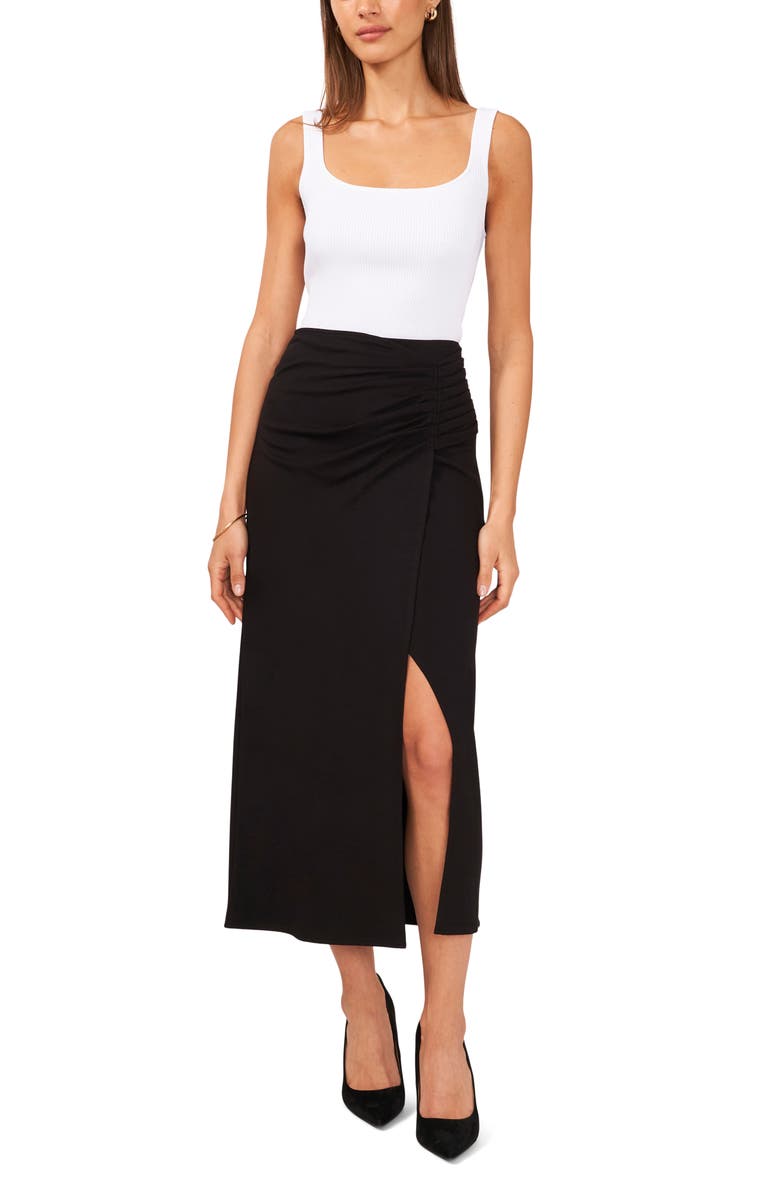 Halogen<sup>®</sup> Ruched Jersey Midi Skirt, Alternate, color, 