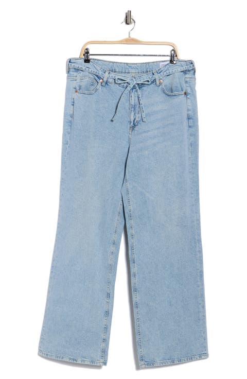 Wide Leg Belted Jeans