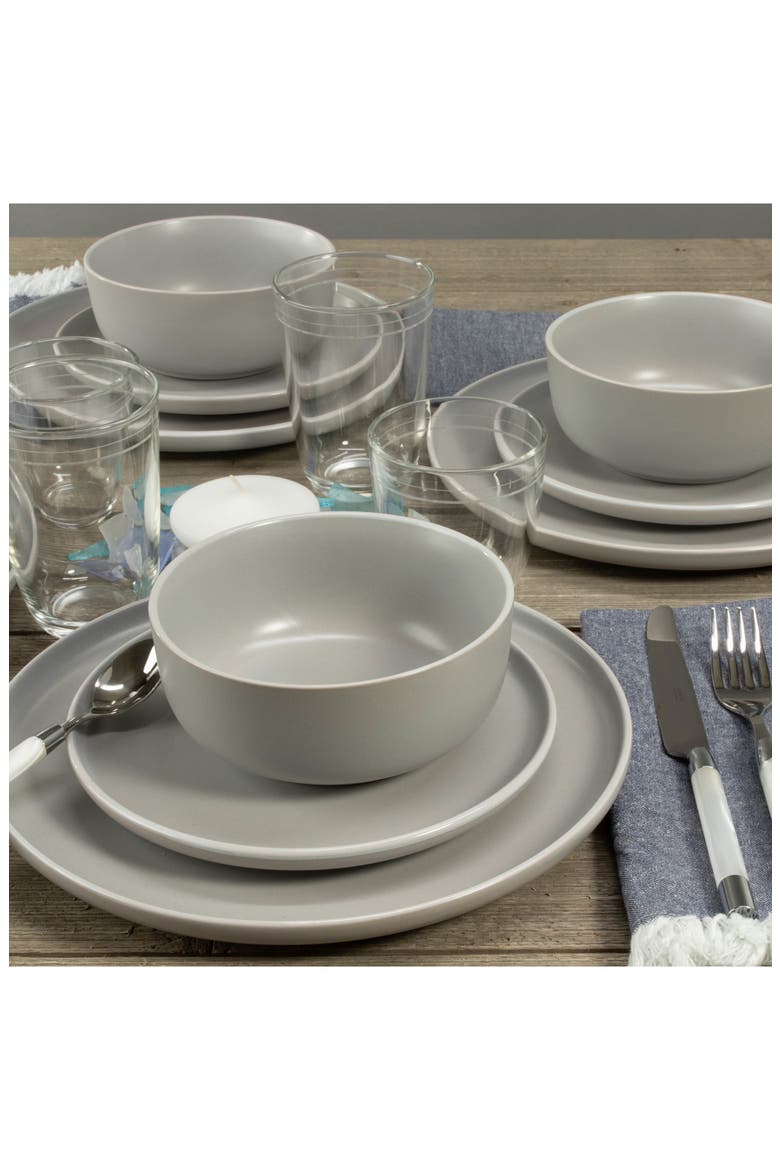 12-Piece Temp Stoneware Dinnerware Set, Alternate, color, STONE