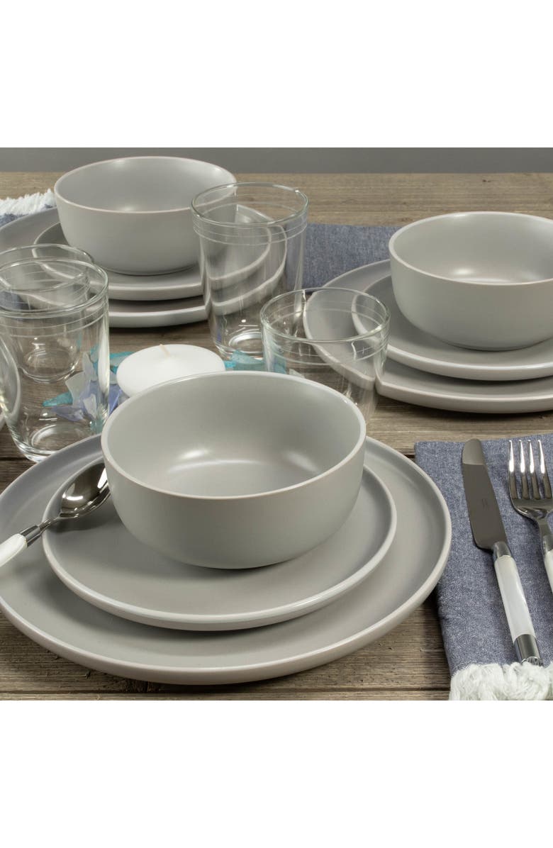 BIA Cordon Bleu 12-Piece Temp Stoneware Dinnerware Set, Alternate, color, Stone